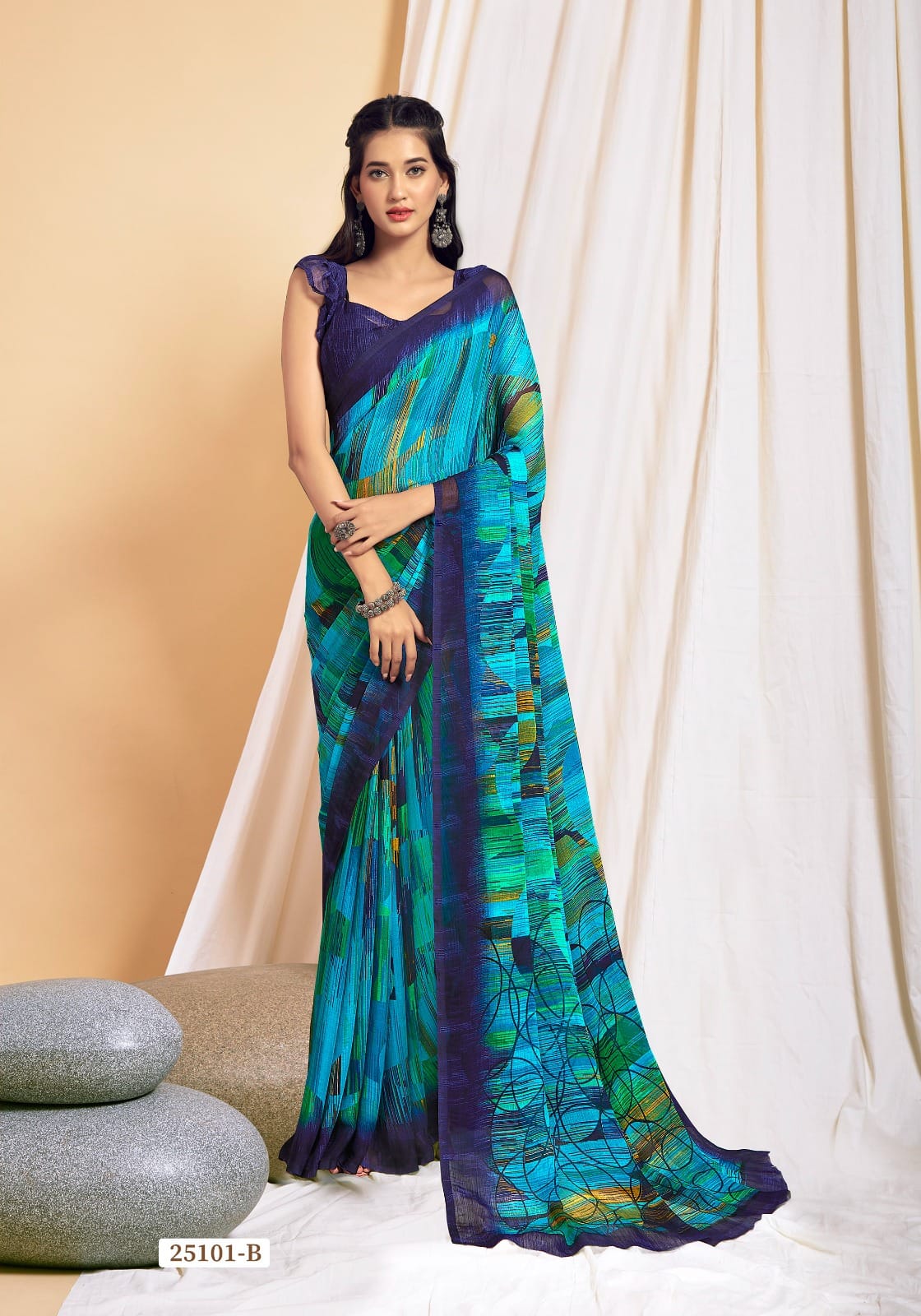 Ruchi Star Chiffon 125 soft Chiffon Saree Collection
